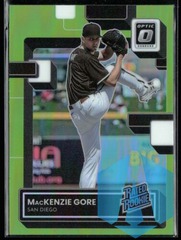 2022 Donruss Optic Rated Rookie Mackenzie Gore #107 Lime Green Prizm